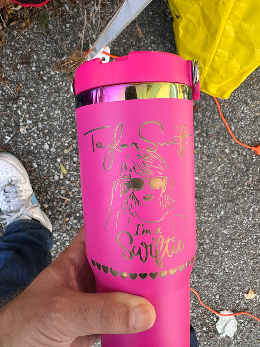 30oz Taylor Swift Pink Tumbler