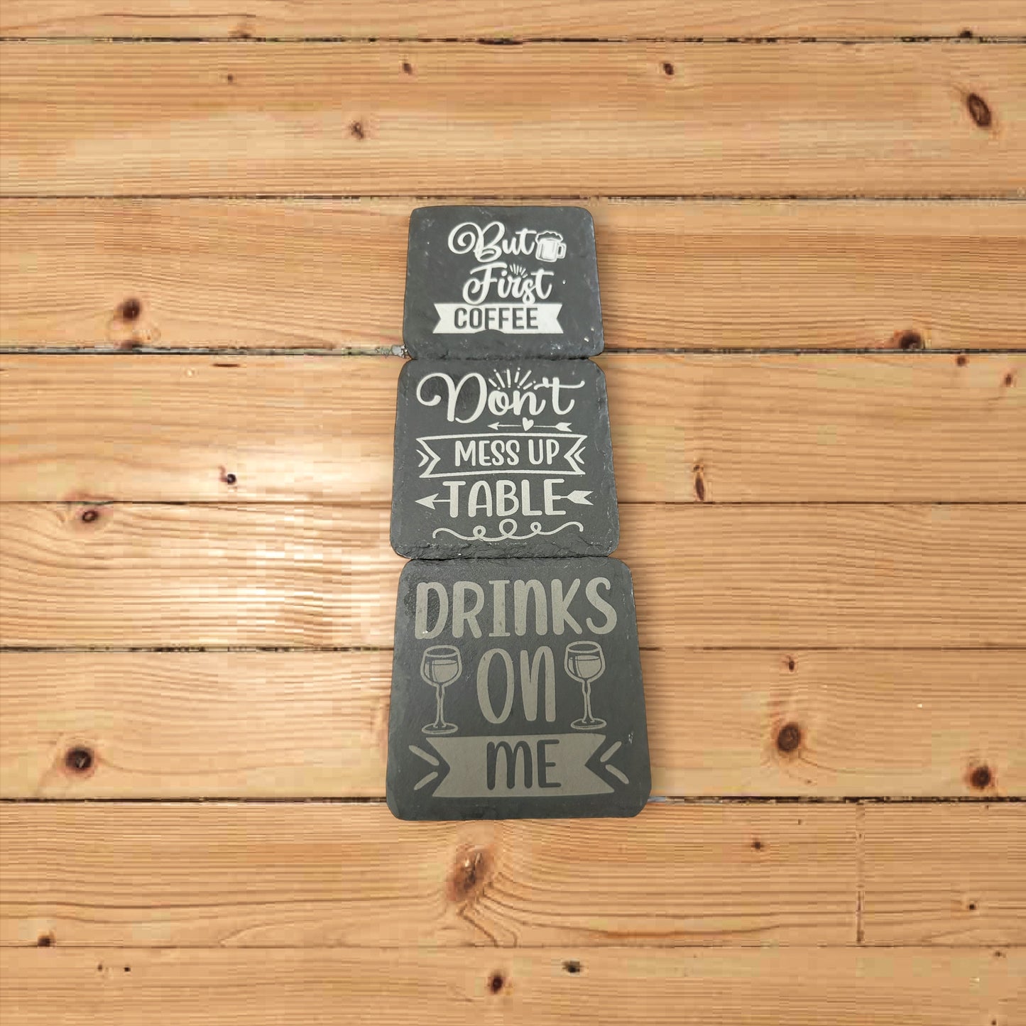 Custom slate coasters